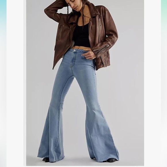 We The Free Just Float On Flare Jeans boho event vintage inspired - Picture 15 of 15